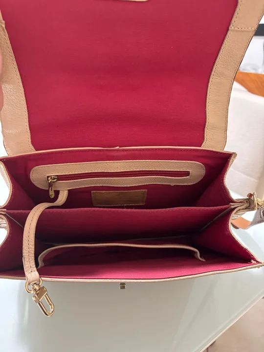 Bolsa de Ombro Jorge Bischoff Bege - Foto 4