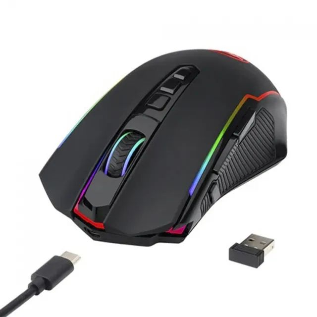 Mouse Gamer Redragon Ranger Lite Dual Mode Wireless 8000 DPI RGB 9 Botões M910-KS - WZetta - Foto 2