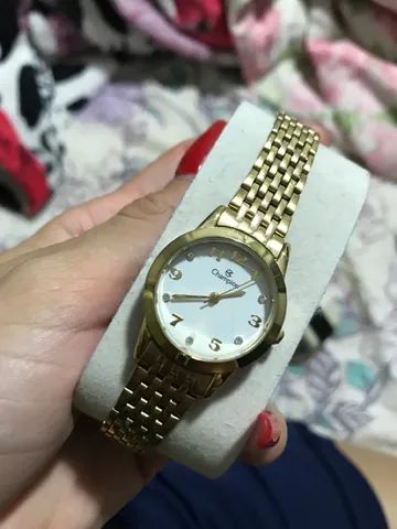 Relogio de pulso, dourado