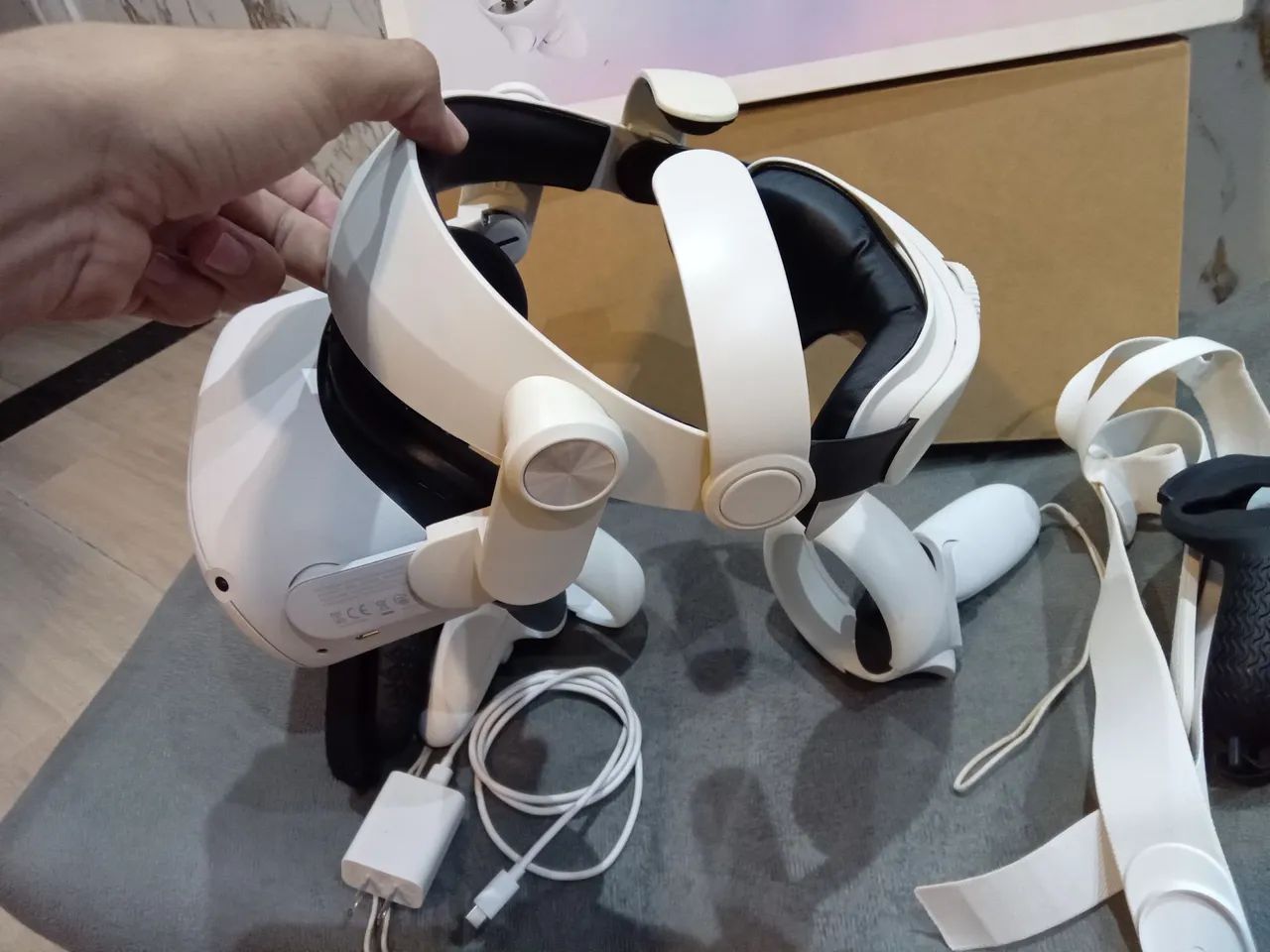 Óculos Vr meta quest 2 128gb com acessórios passo cartão até 12x com taxa  - Foto 5