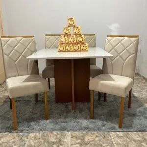 sala mesa jantar com 4 cadeiras  - Foto 5