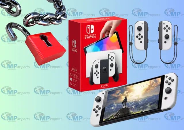 Loja MP Imports: Nintendo Switch Oled Desbloqueado Cartão Sd 256gb + 64gb  - Novo!! NFe!! - Foto 4