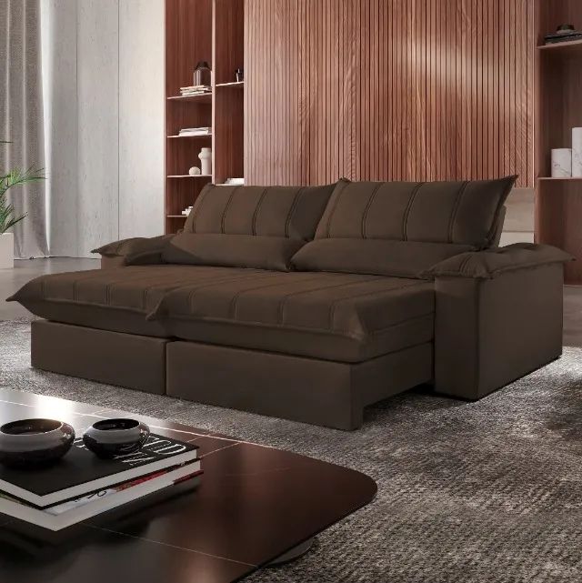 Sofá Retrátil e Reclinável Porto Bello  2.40m    Produto Novo.   Pronta Entrega. - Foto 3