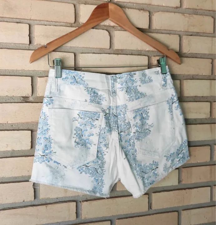 Short jeans branco florido - Foto 3