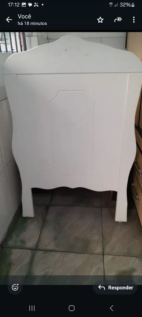 Berço de madeira branco65578362733187121