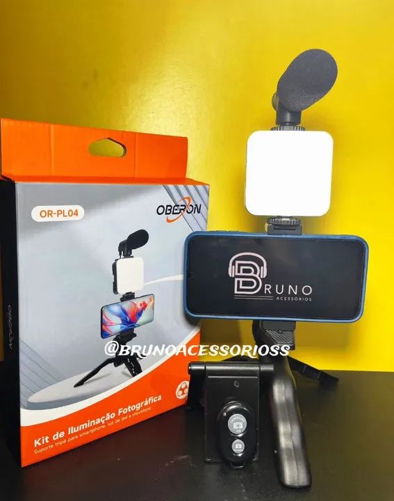 Kit Vlogging 4 em 1 para Gravação 