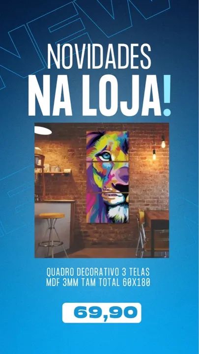 QUADRO LEAO DE JUDÁ 60x180