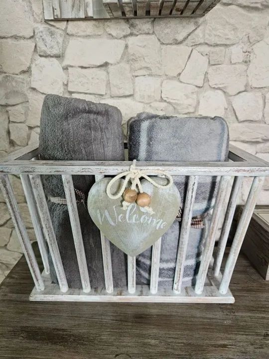 Cesto decorativo com mantas - Foto 3