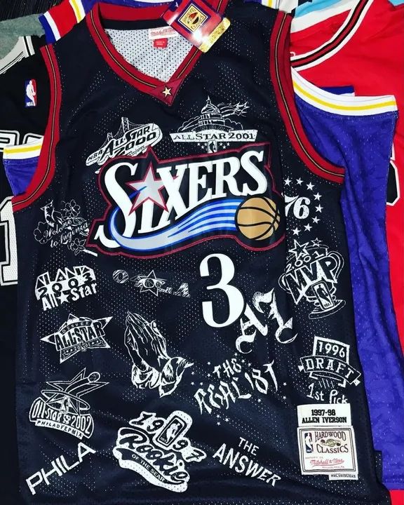 Regata Bordada Allen Iverson Sixers NBA