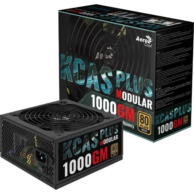 Fonte Gamer 1000w 80 Plus GoldATX Aerocool KCAS 1000GM Full Range Apfc