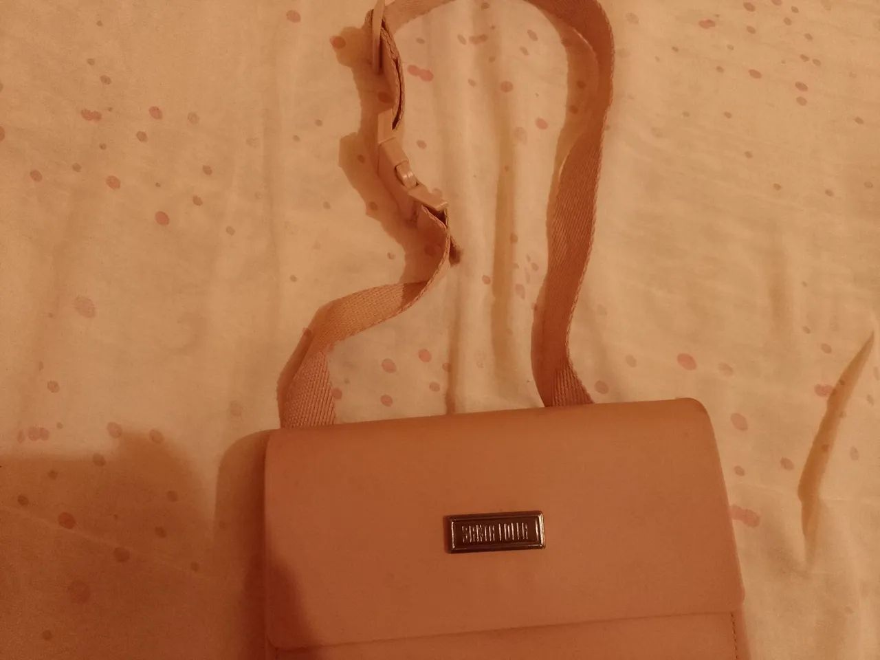 Bolsa laranja com creme