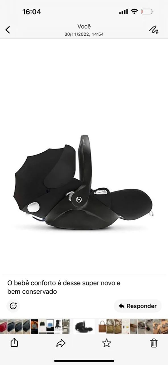 Cadeirinha Cybex para bebê - Semi nova. - Foto 2