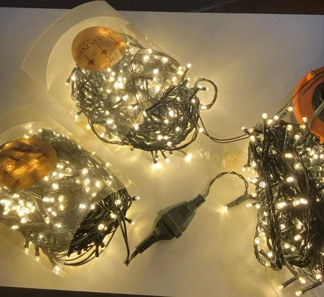 Cordão CROMUS de LED Luz Branca Quente com Fio Verde 600 Leds 30m 220V - Foto 2