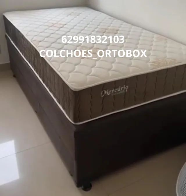 Base e Colchão Solteirão de molas enscadas