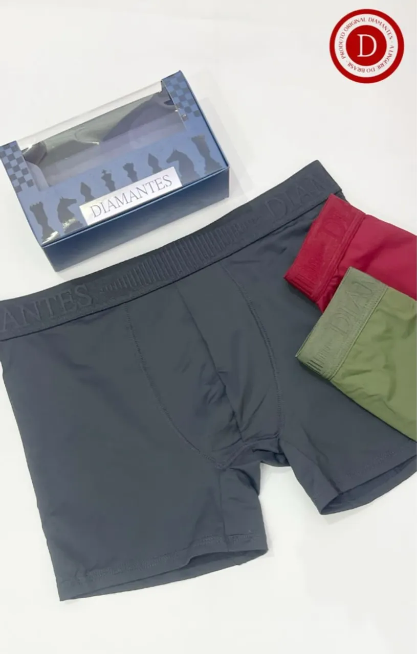 Cueca Boxer Diamantes - Conforto e Qualidade