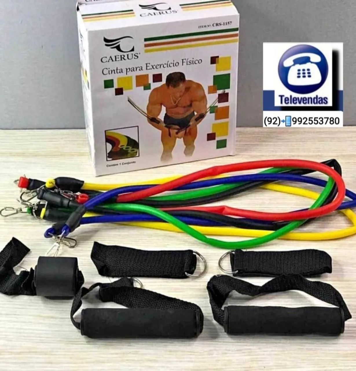 KIT CORDAS ELÁSTICAS PARA EXERCÍCIOS FUNCIONAL 65163254514433121