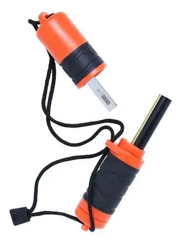 Kit Sobrevivência Azteq Com Pederneira 6 Em 1 Flame Cor Laranja Kit Sobrevivência Azteq Co - Foto 2