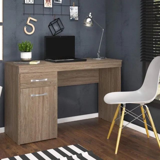 Escrivaninha Office com Porta e Gaveta Nova - Foto 3
