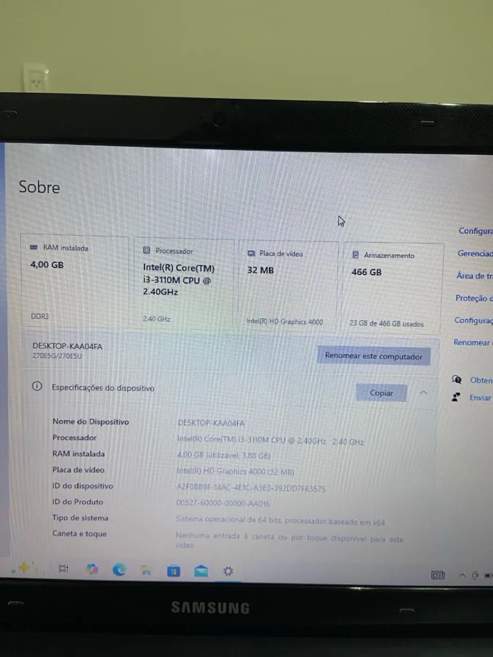 Notebook Samsung  - Foto 2