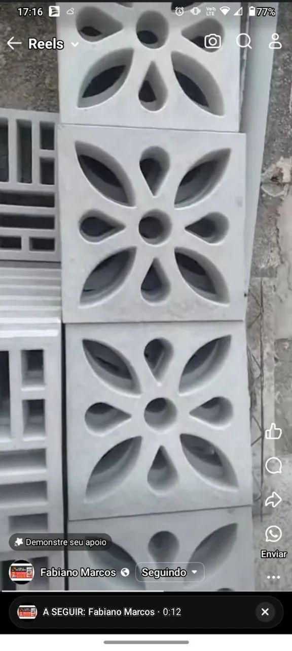 Bloco de concreto com design triangular - Foto 5
