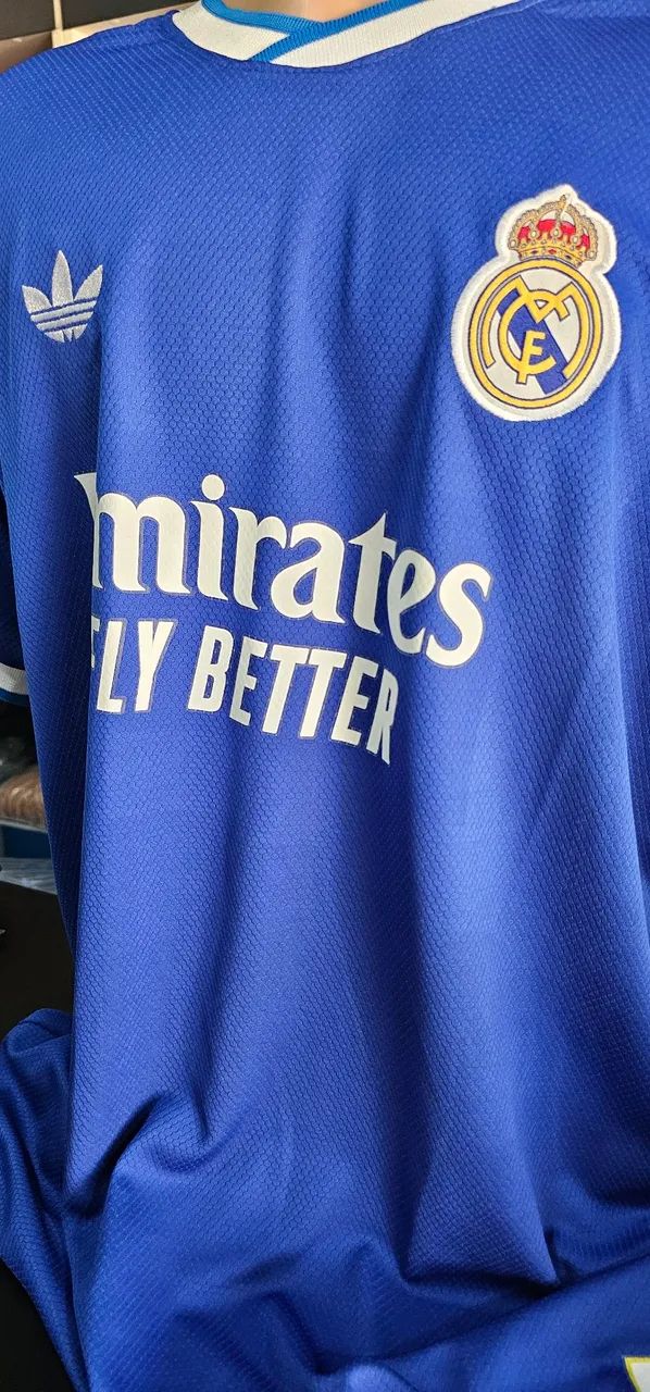 Camisa do Real Madrid 2025/26 Azul Primeira Linha Premium Promoção Black Friday  - Foto 3