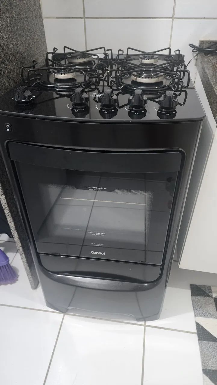 Fogão Consul 4 bocas Preto Bivolt  - Foto 3