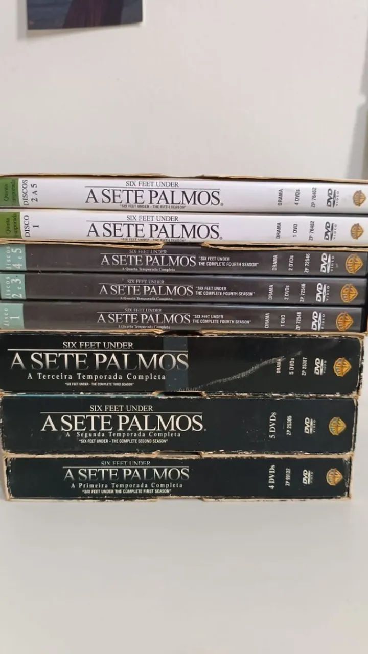 dvds a sete palmos 1ª a 5ª temporada