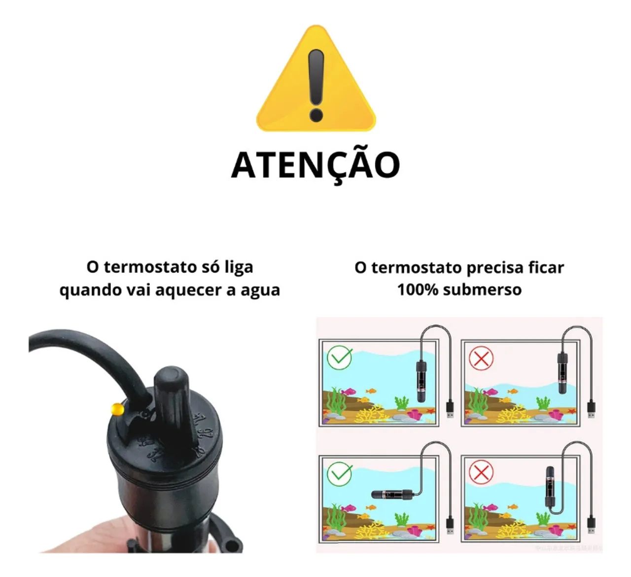 Aquecedor para Aquário com Termostato - 100w/220V - Foto 2