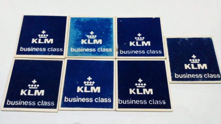 Mini azulejo holandês cerâmica  KLM Business Class decoração antiguidade coleção - Foto 2