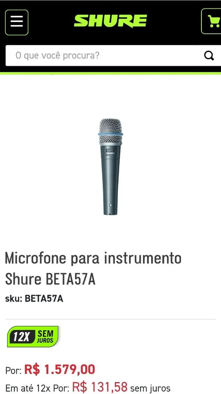 Microfone Shure Beta 57A - Foto 6