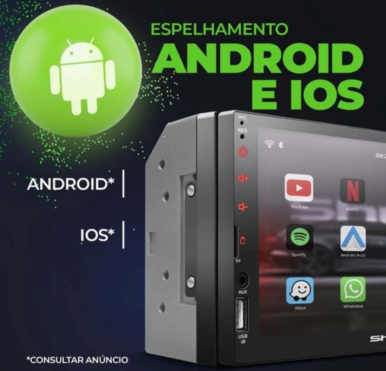 Central Multimídia Universal 2 Din 7" Espelha Android e ios<br><br>Shutt New Miami - Foto 2
