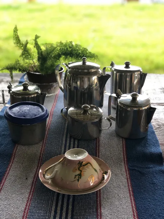 Conjunto de Chá e Café em Aço Inox