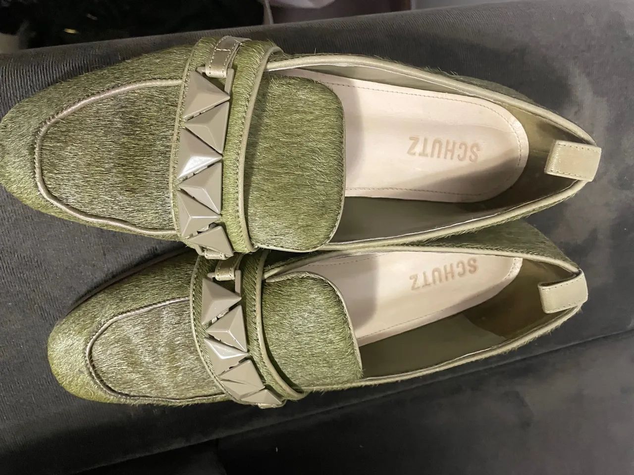 Mocassim Schutz Verde com Detalhes  - Foto 2