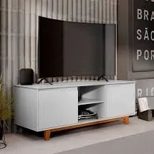 Rack Bancada Flow Branco EJ Moveis - Entrega Rápida! 