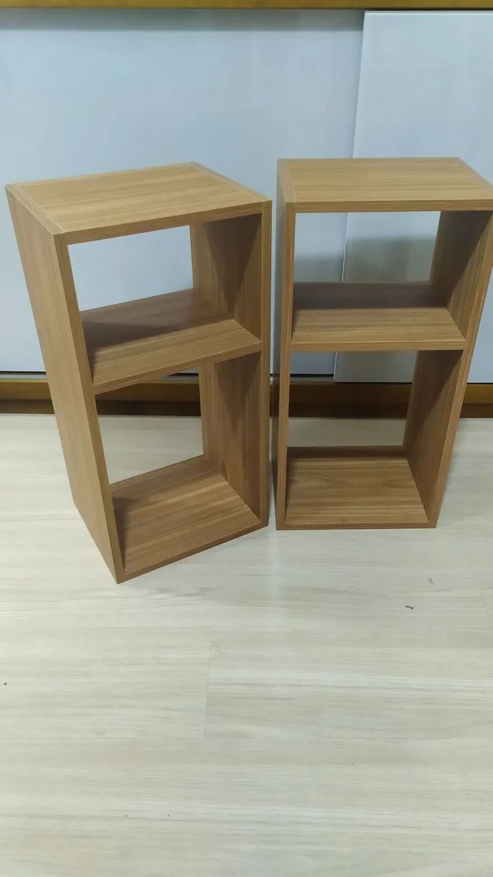 Par Estante de MDF Amadeirado para Decoração