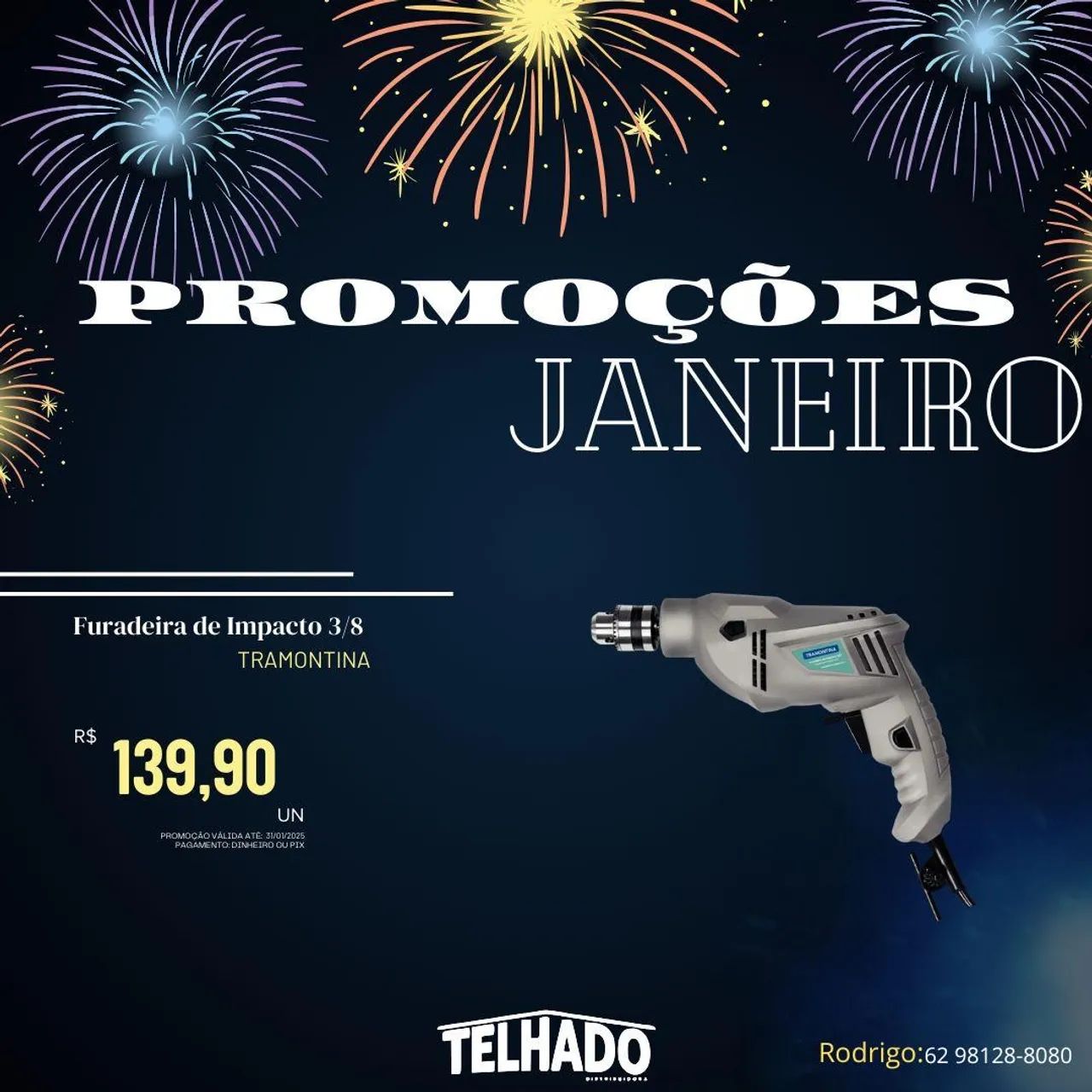 Furadeira de Impacto Tramontina 3/8 - Promoção Janeiro!