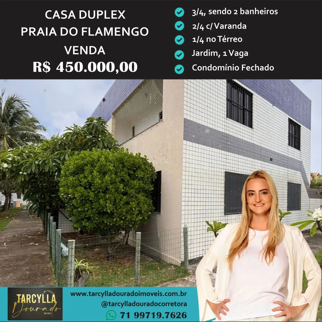 Casa residencial Duplex Condomínio Flamengo para Venda Praia do Flamengo, Salvador - BA