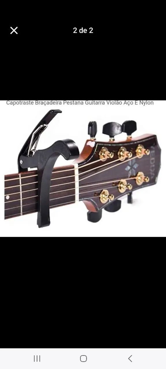 Capotraste para Violão - Aço e Nylon - Foto 2