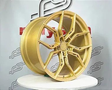 Jogo de Roda Gisa FFT6255 Forged Dourada 5x130 - 20x8,5 e 21x11,5 Offset 45 e 58