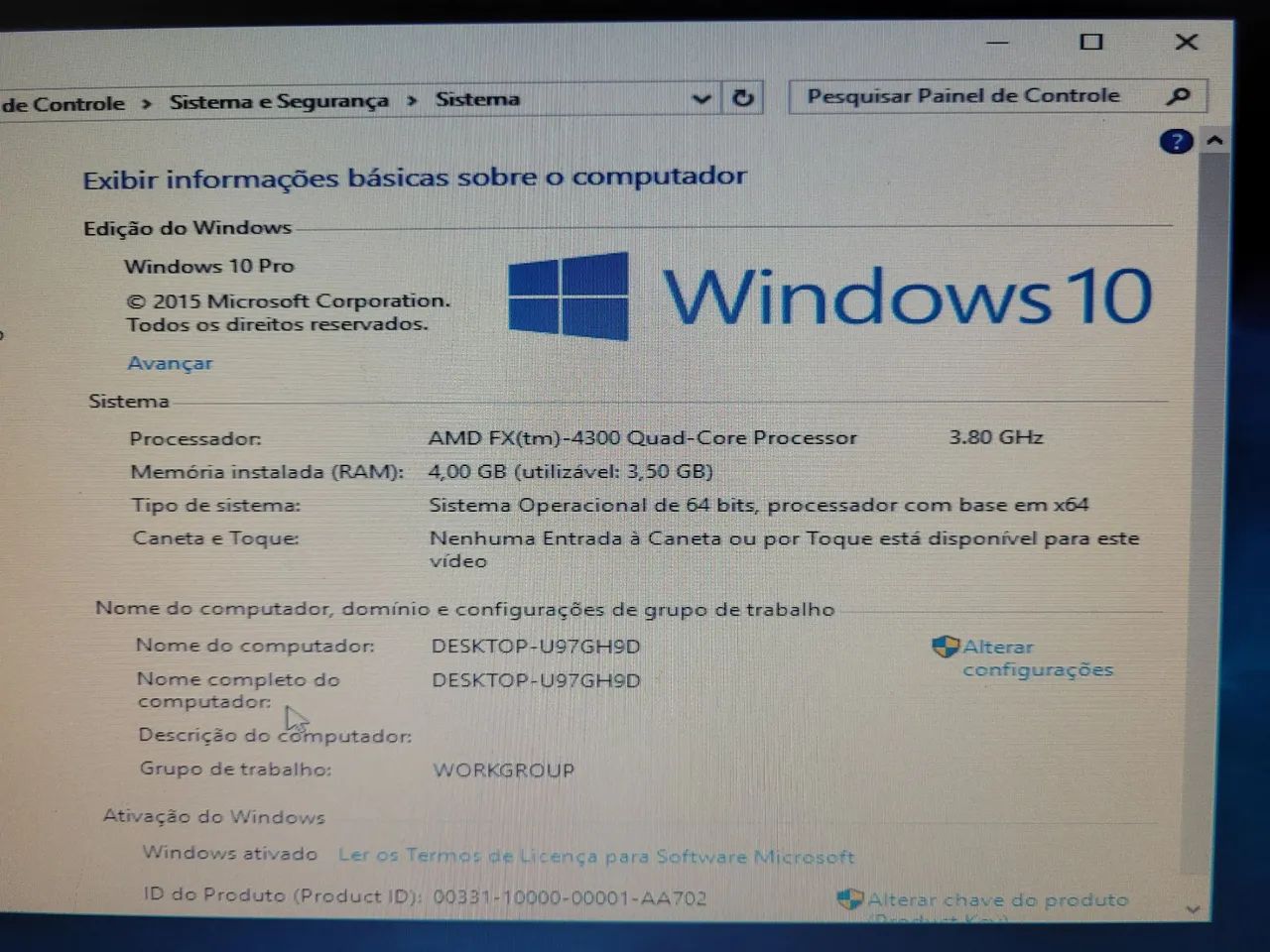 fx4300 Computer (sale only)64310775478530123