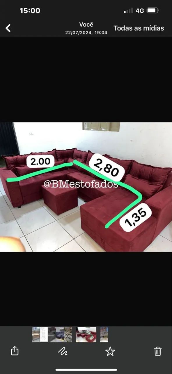 Sofá de luxo de canto  - Foto 3