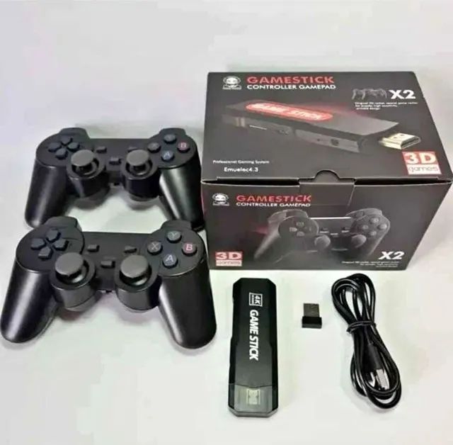 GD10 Video Game Stick 4K Console 2.4G Duplo Controlador Sem Fio 40000 Jogos 128GB Retrô Pa