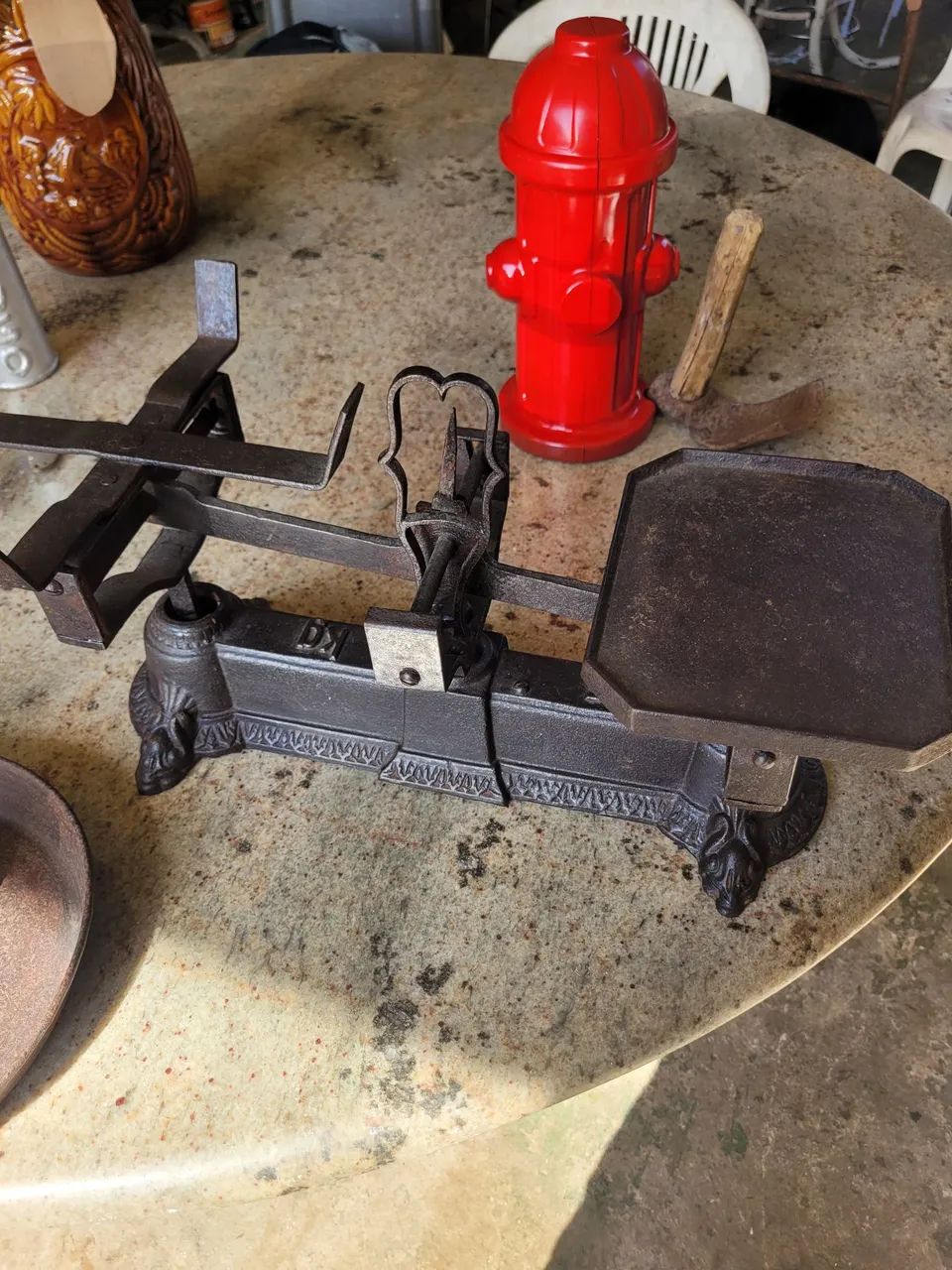 Balança muito antiga,peça de museu: - Foto 5