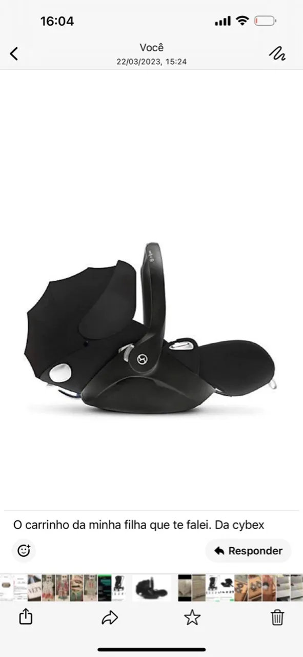 Cadeirinha Cybex para bebê - Semi nova.