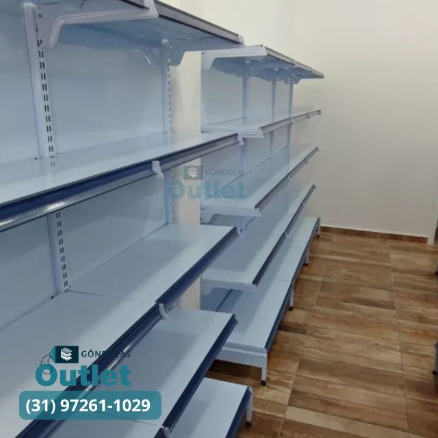 Prateleira Expositora - Gôndola de Parede e Centro