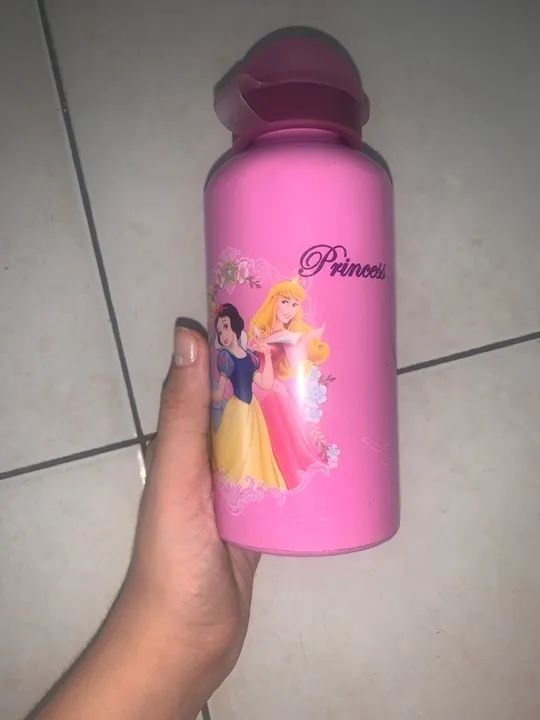 Garrafa de água infantil princesa Disney