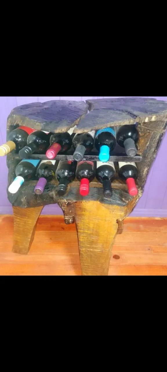 Porta vinhos artesanal