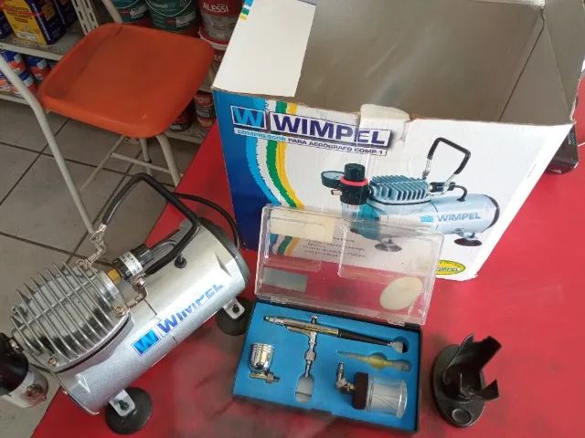 Conjunto Aerógrafo C/Compressor Completo.  - Foto 2