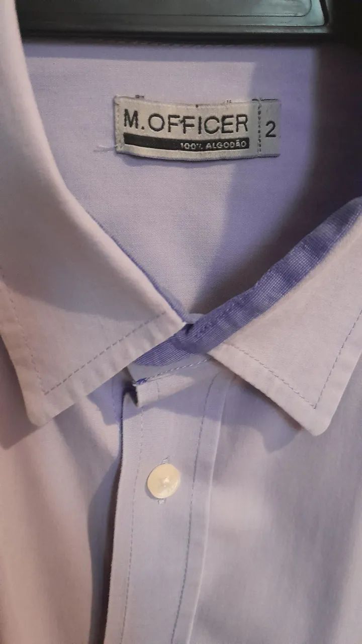 Camisa M.Officer Tam. 2 Roxo/Azul - Foto 3