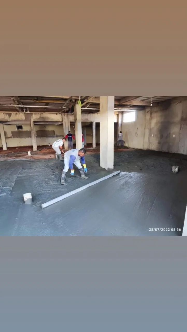 Concreto Usinado, Aparti de 425 m3 e Piso de Concreto Polido. E dividimos no cartão.